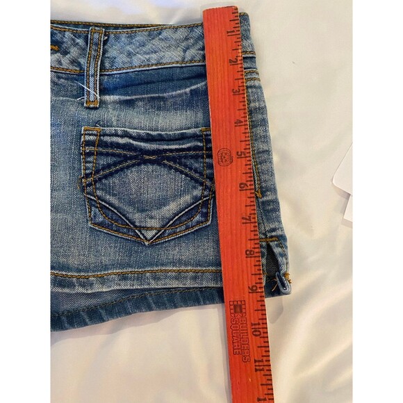 Hint Jean Shorts Distressed Size 9 Designer Stitching Short Shorts Daisy Dukes - Picture 9 of 9
